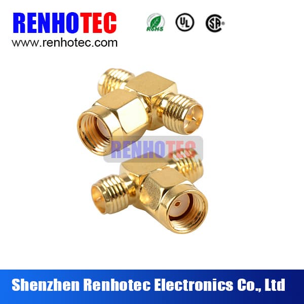 SMA Male to 2 SMA Female Adapter Connector for Router